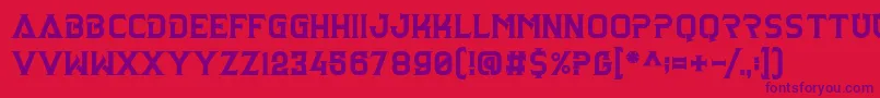 Clarraph Heavy Personal Use Font – Purple Fonts on Red Background
