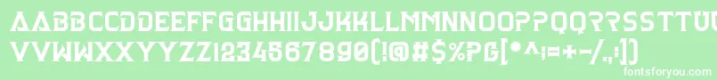 Clarraph Heavy Personal Use Font – White Fonts on Green Background