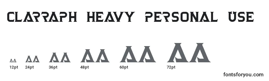 Größen der Schriftart Clarraph Heavy Personal Use
