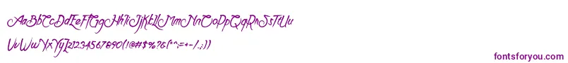 Clarraph Script Personal Use Font – Purple Fonts on White Background