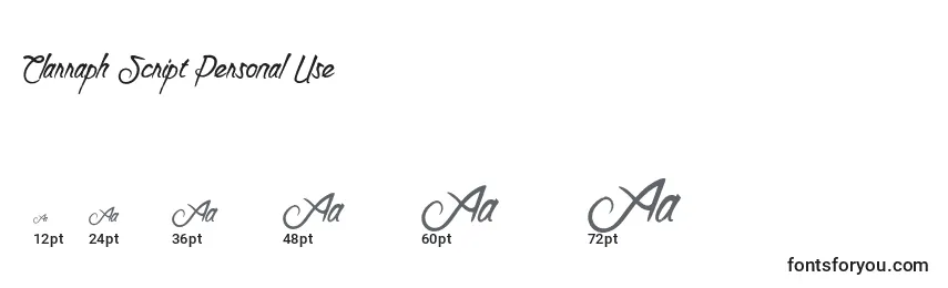 Clarraph Script Personal Use-fontin koot