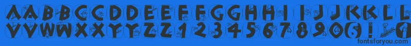 CLASCX   Font – Black Fonts on Blue Background