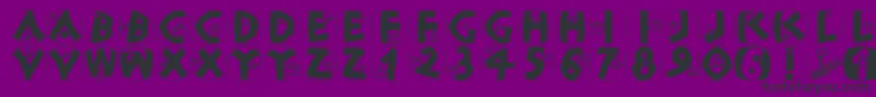 Шрифт CLASCX   – чёрные шрифты на фиолетовом фоне