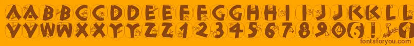 CLASCX   Font – Brown Fonts on Orange Background