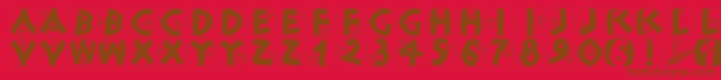 CLASCX   Font – Brown Fonts on Red Background