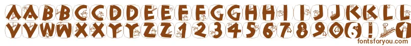 Шрифт CLASCX   – коричневые шрифты на белом фоне