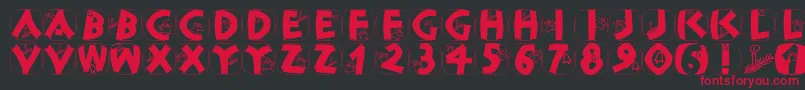 CLASCX   Font – Red Fonts on Black Background
