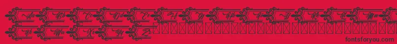 Clasicalderibbon Font – Black Fonts on Red Background