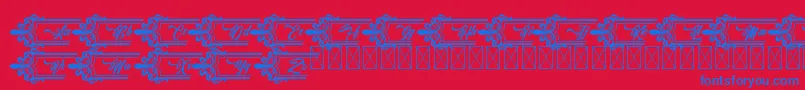 Clasicalderibbon Font – Blue Fonts on Red Background
