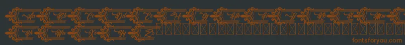 Clasicalderibbon Font – Brown Fonts on Black Background