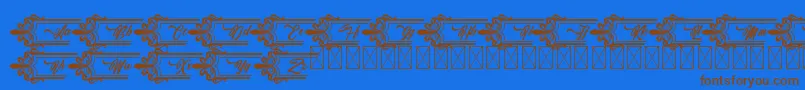 Clasicalderibbon Font – Brown Fonts on Blue Background