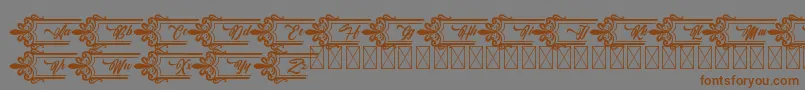 Clasicalderibbon Font – Brown Fonts on Gray Background