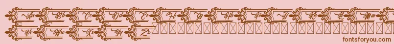 Clasicalderibbon Font – Brown Fonts on Pink Background