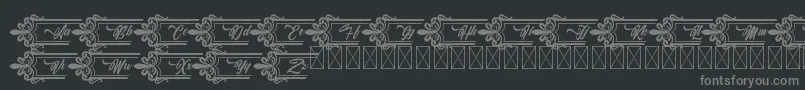 Clasicalderibbon Font – Gray Fonts on Black Background