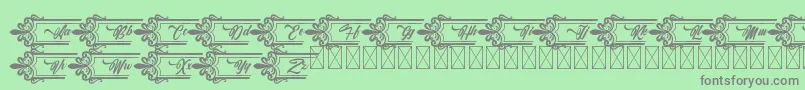 Clasicalderibbon Font – Gray Fonts on Green Background