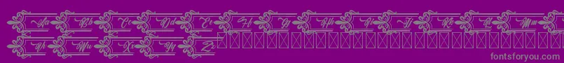 Clasicalderibbon Font – Gray Fonts on Purple Background