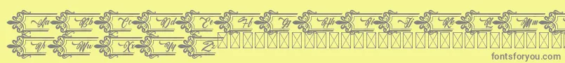 Clasicalderibbon Font – Gray Fonts on Yellow Background