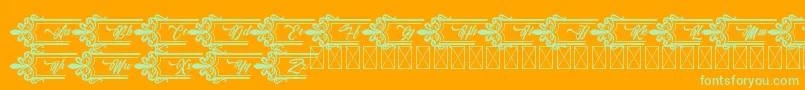Clasicalderibbon Font – Green Fonts on Orange Background