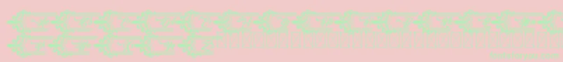 Clasicalderibbon Font – Green Fonts on Pink Background