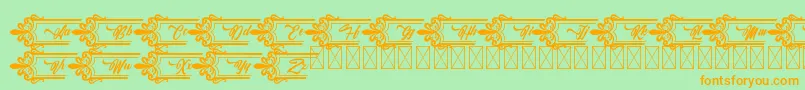 Clasicalderibbon Font – Orange Fonts on Green Background