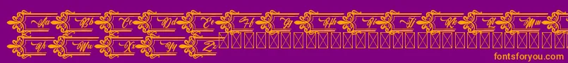 Clasicalderibbon Font – Orange Fonts on Purple Background