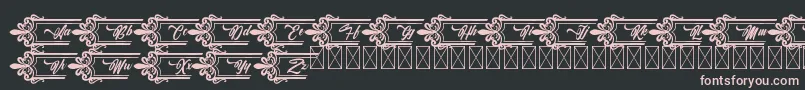 Clasicalderibbon Font – Pink Fonts on Black Background