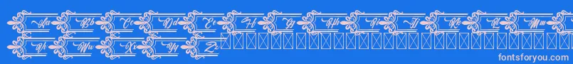 Clasicalderibbon Font – Pink Fonts on Blue Background