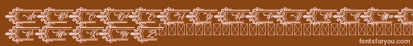 Clasicalderibbon Font – Pink Fonts on Brown Background