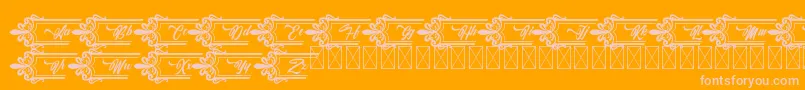 Clasicalderibbon Font – Pink Fonts on Orange Background