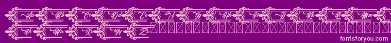 Clasicalderibbon Font – Pink Fonts on Purple Background
