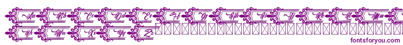 Czcionka Clasicalderibbon – fioletowe czcionki
