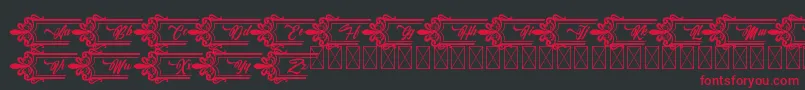 Clasicalderibbon Font – Red Fonts on Black Background