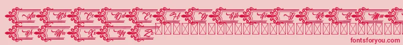 Clasicalderibbon Font – Red Fonts on Pink Background