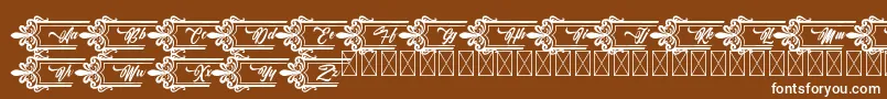 Clasicalderibbon Font – White Fonts on Brown Background