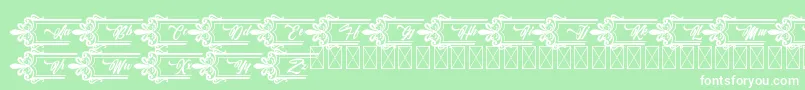 Clasicalderibbon Font – White Fonts on Green Background