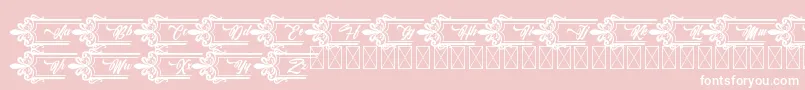 Clasicalderibbon Font – White Fonts on Pink Background
