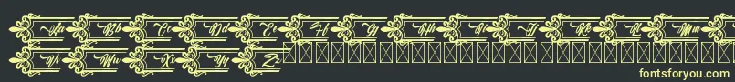 Clasicalderibbon Font – Yellow Fonts on Black Background