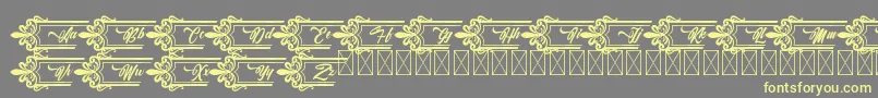 Clasicalderibbon Font – Yellow Fonts on Gray Background