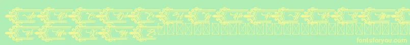 Clasicalderibbon Font – Yellow Fonts on Green Background
