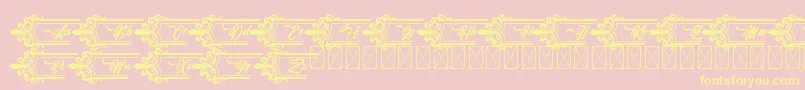 Clasicalderibbon Font – Yellow Fonts on Pink Background