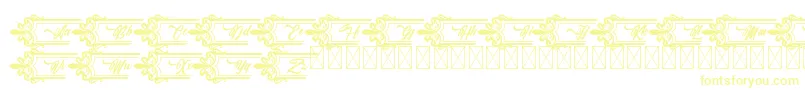 Clasicalderibbon Font – Yellow Fonts on White Background