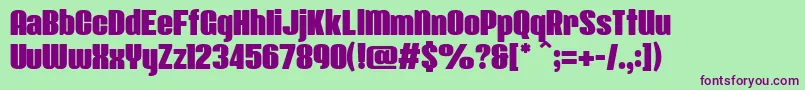 Class 357 Regular Font – Purple Fonts on Green Background