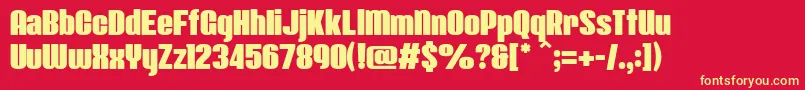 Class 357 Regular Font – Yellow Fonts on Red Background