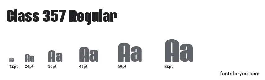 Class 357 Regular Font Sizes