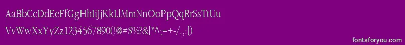 Шрифт CLASSIC – зелёные шрифты на фиолетовом фоне