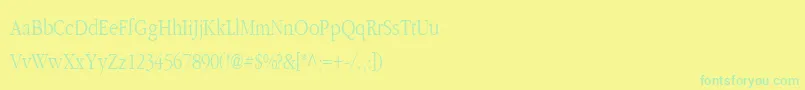 Más sobre la fuente CLASSIC fuente CLASSIC – Fuentes Verdes Sobre Fondo Amarillo