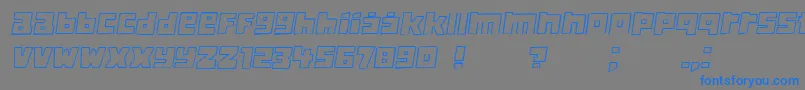 フォントClassica Italic – 灰色の背景に青い文字