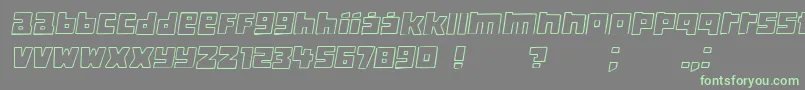 Classica Italic Font – Green Fonts on Gray Background