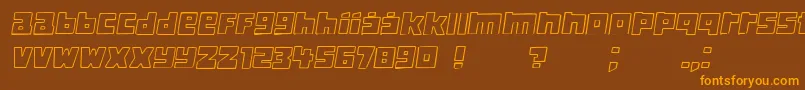 Classica Italic Font – Orange Fonts on Brown Background