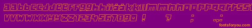 Classica Italic Font – Orange Fonts on Purple Background